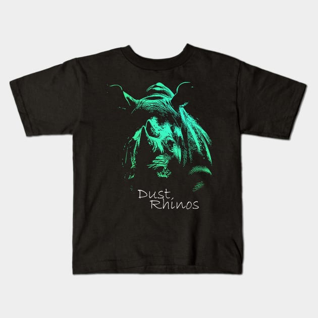 Dust Rhinos Emerald Rhino Kids T-Shirt by Dust Rhinos Swag Store